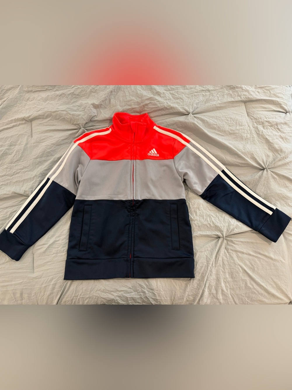 Boys Adidas Zip up Athletic Jacket Size 5